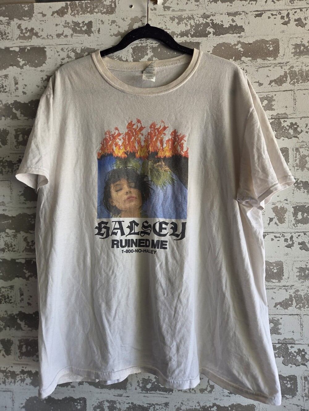 Halsey Ruined Me Graphic T Shirt XL White Hot Topic Tour Band Tee 2017